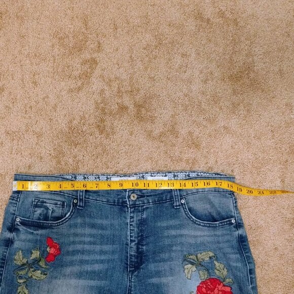 Boyfriend jeans Vintage America size 14 Embroidered - Picture 5 of 6